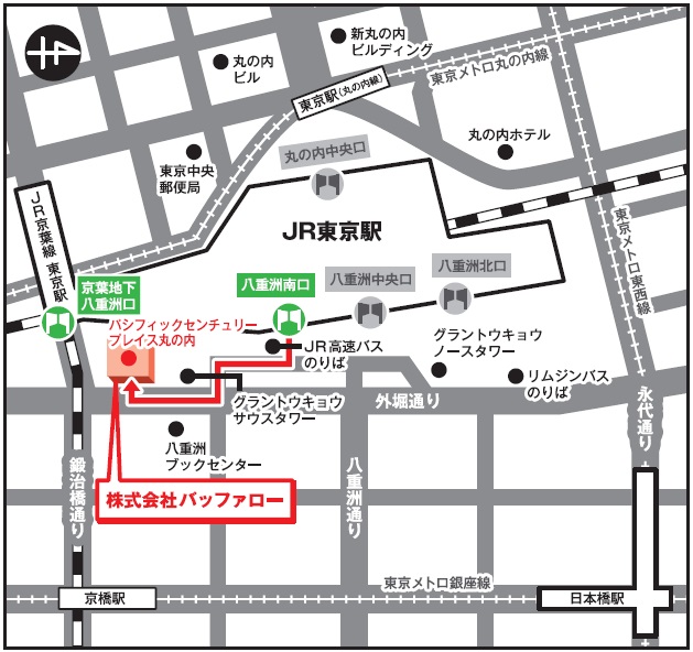 バッファロー東京支店アクセスマップ