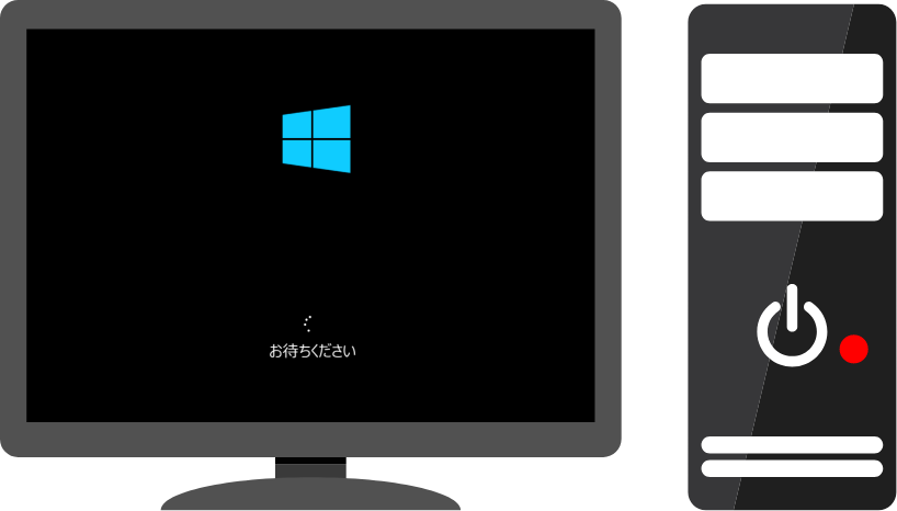 WindowsXPで起動画面から先へ進まない