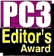 PC3 MAGAZINE PC Analysis Editor's Award