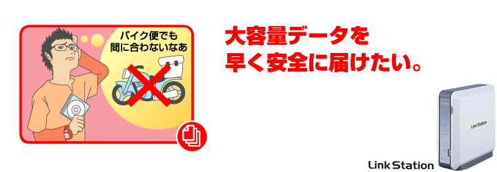 大容量データを早く安全に届けたい。