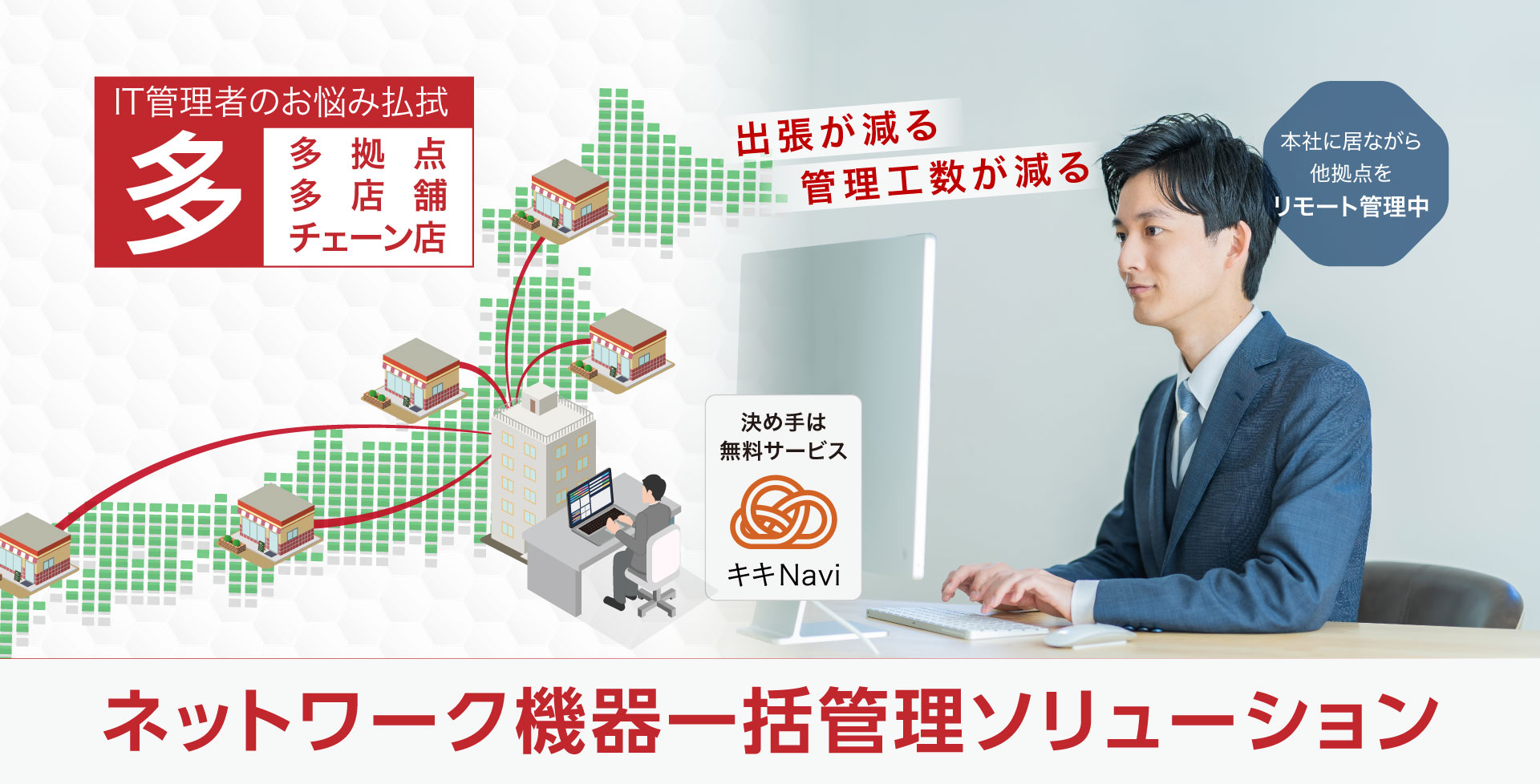 多拠点・多店舗・チェーン店向け ネットワーク機器一括管理ソリューション
