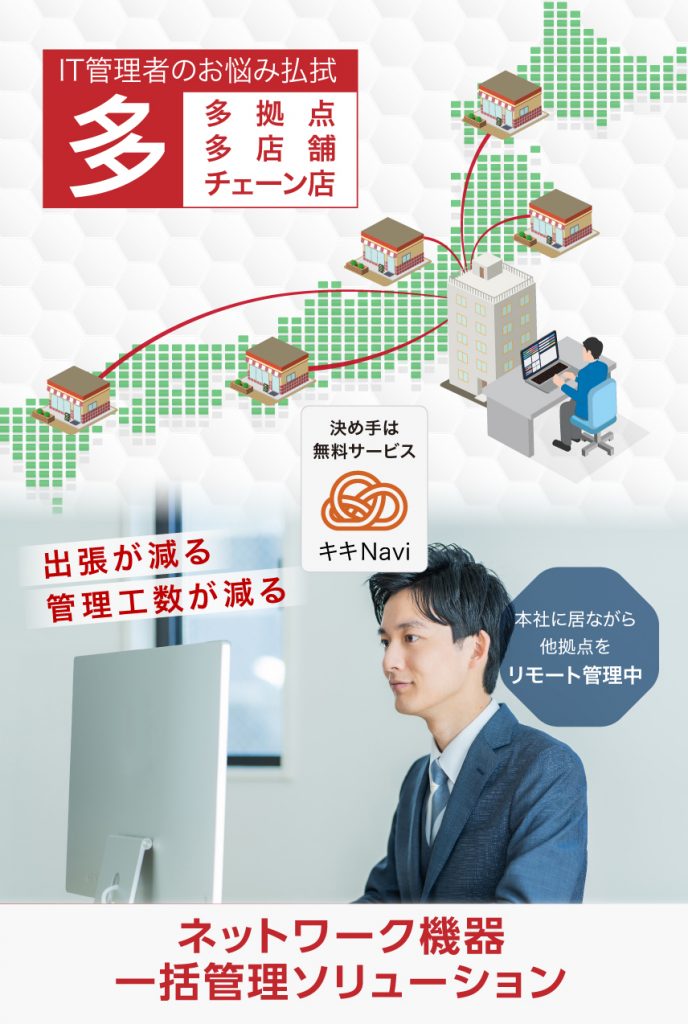 多拠点・多店舗・チェーン店向け ネットワーク機器一括管理ソリューション