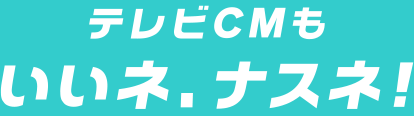 テレビCMもいいネ、ナスネ！