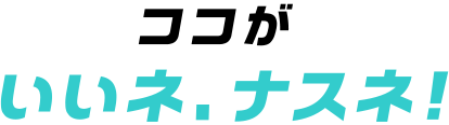 ココがいいネ、ナスネ！