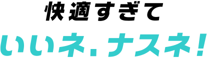 快適すぎていいネ、ナスネ！