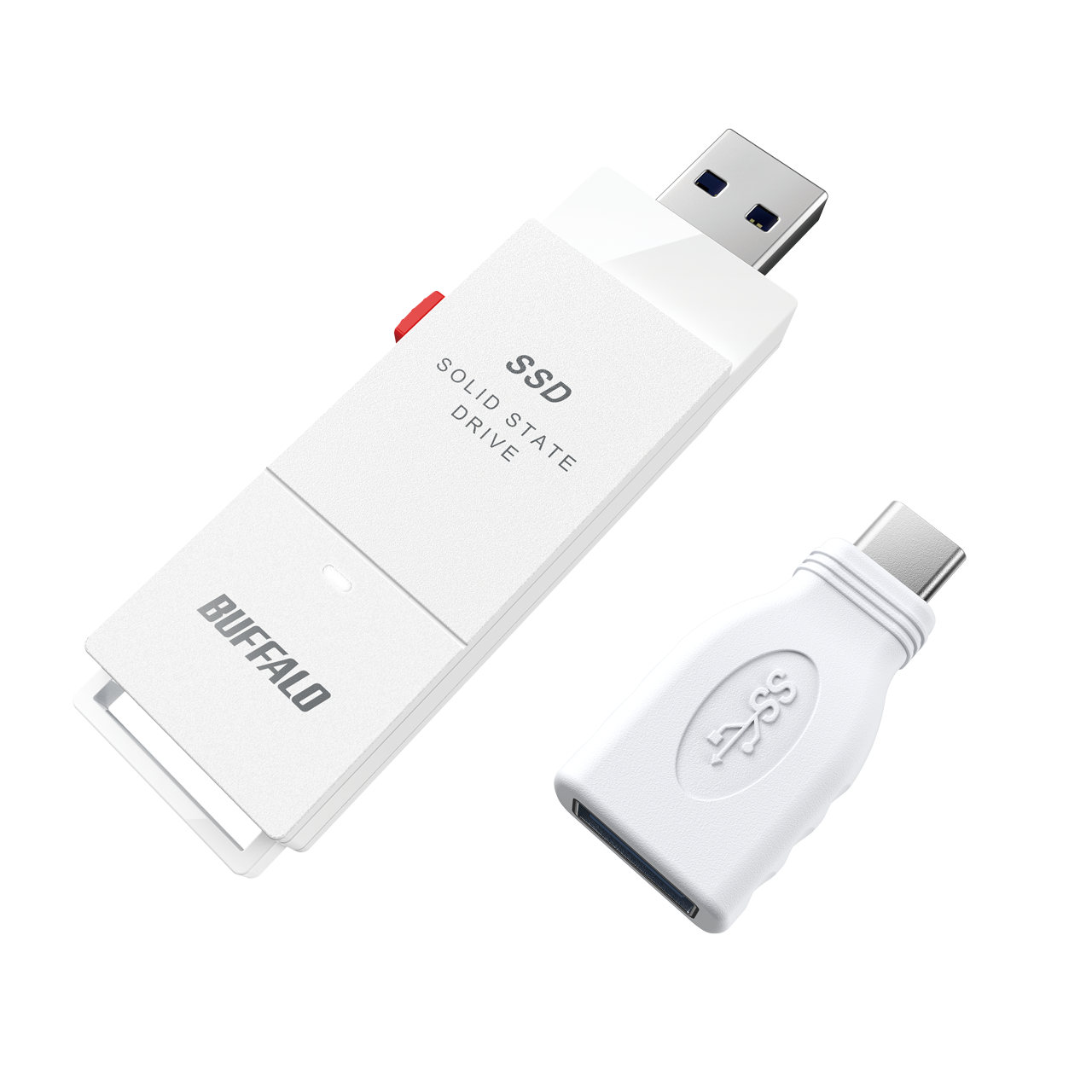 高品質即納 BUFFALO USB3.2(Gen2) スティック型SSD 2TB ホワイト SSD