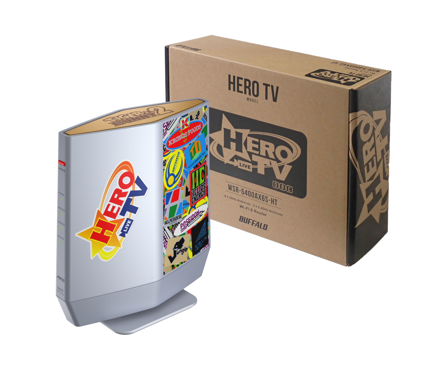 バッファロー／『TIGER & BUNNY 2』コラボWi-Fiルーター HERO TVモデル／WSR-5400AX6S-HT