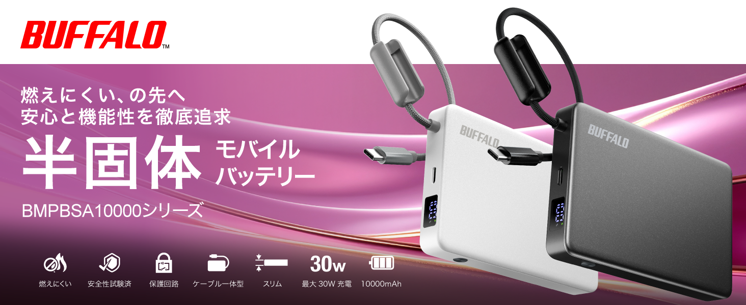 発火リスクを低減する「半固体電解質」を採用の「半固体モバイルバッテリー」製品化