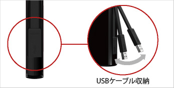 USBケーブル収納