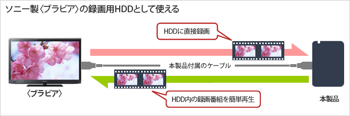 ソニー製ブラビアとの接続図