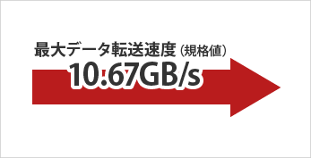 最大データ転送速度（規格値）10.67GB/s