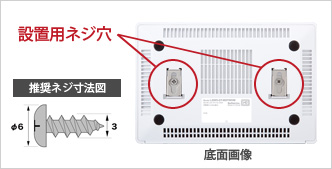 設置用ネジ穴