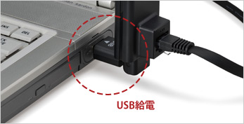 USB給電だから、設置もスマートです