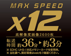 直接つなぐより約12倍(※)速い！！USB3.0&ターボPC EX対応