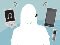 Bluetooth® 3.0+EDR対応のBluetooth®片耳ヘッドセット