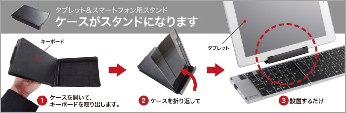 タブレット用スタンドにもなる保護ケースが付属