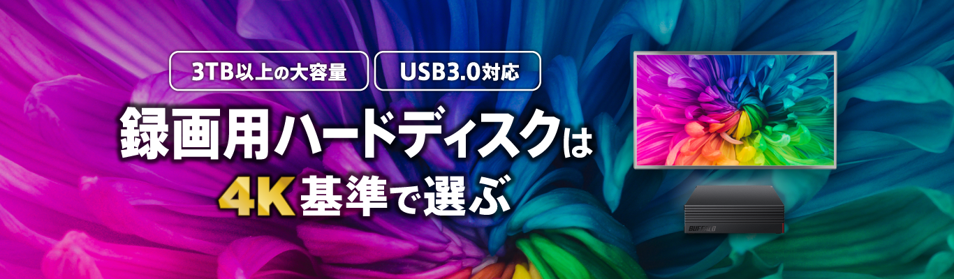 録画用ハードディスクは4K基準で選ぶ
