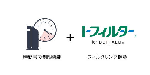 [画像]時間帯の制限機能＋フィルタリング機能 i-フィルター® for BUFFALO™