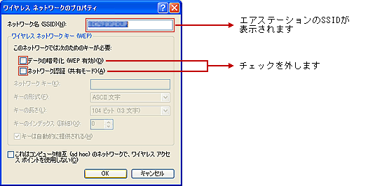 暗号化キーを設定していない場合