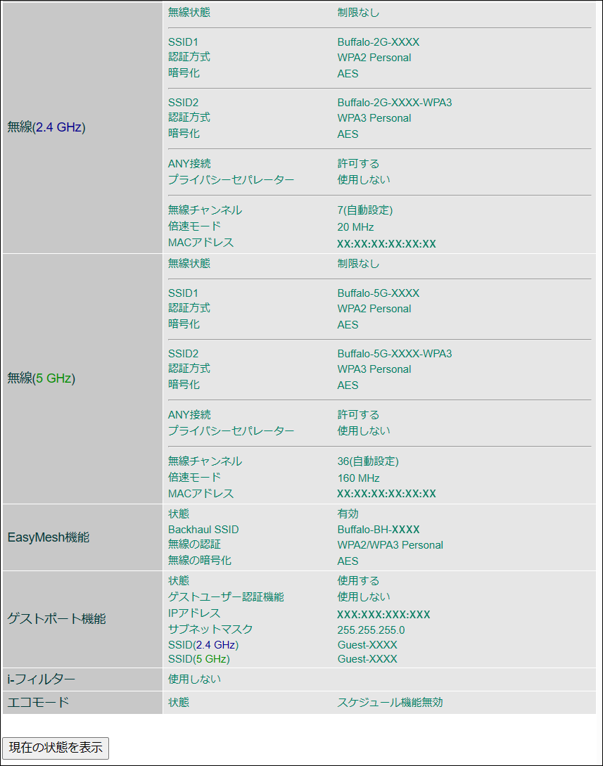 WSR-5400AX6Pシリーズ ユーザーマニュアル