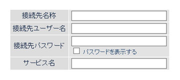 PPPoE接続先設定