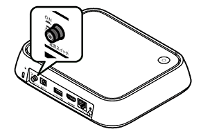 背面の電源ボタン