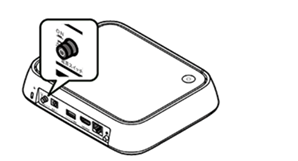 背面の電源ボタン