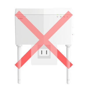 中継機の誤った設置