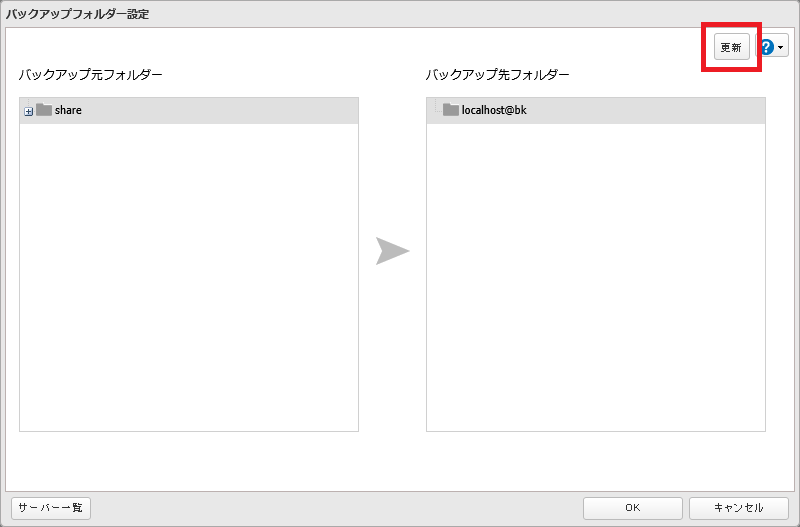 更新/または一覧の更新