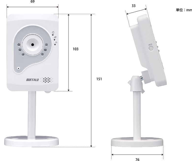Air CAM”WLC-CAM11G BUFFALO 無線ネットワークカメラ WLC-CAM11G