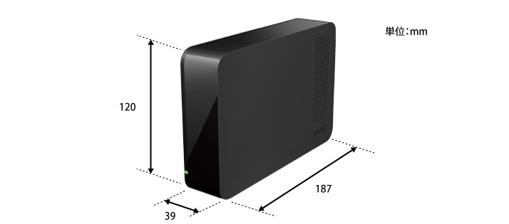 【美品】外付けHDD 3TB BUFFALO HD-LC3.0U3/N