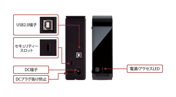 《TA202》BUFFALO 2TB外付けHDD HDX-LS2.0TU2/V