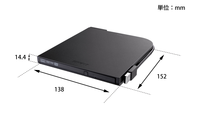 フラワーオブライフ BUFFALO USB2.0対応 ポータブルDVD-RAM/±R/±RWドライブ(DVD±R 2層対応)  DVSM-PL58U2/S