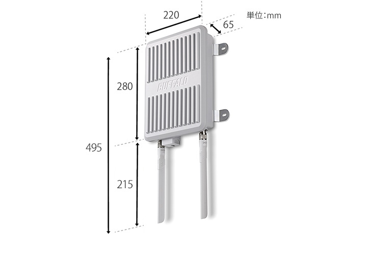 バッファロー 法人向け 管理者機能搭載 無線LANアクセスポイント 11ac/n/a＆11n/g/b866+866+400Mbps WAPM-1266R 