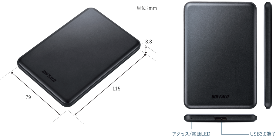 HD-PUS2.0U3-BC : ポータブルHDD : MiniStation | バッファロー HD-PUS2.0U3-BC : ポータブルHDD : MiniStation | バッファロー
