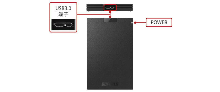 SSD-PGC500U3-BC 外付けSSD バッファロー