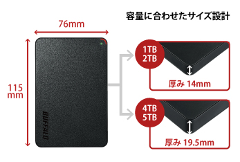 HD-PCFS2.0U3-BBA : ポータブルHDD : MiniStation | バッファロー