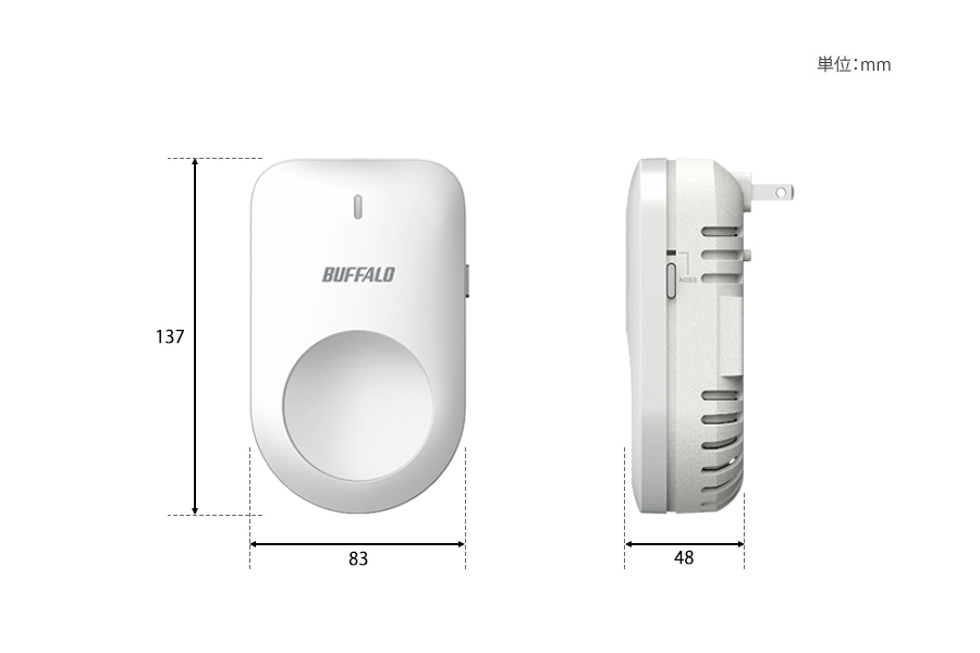 スマホ/家電/カメラバッファロー中継機　 WEM-1266WP