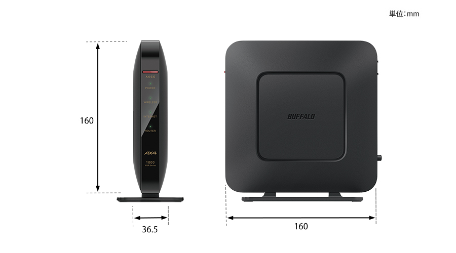 BUFFALO Wi-Fiルーター WSR-1800AX4S/DBK