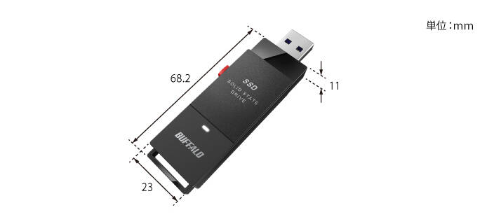 SSD-PUT500U3-BKC 外付けSSD バッファロー