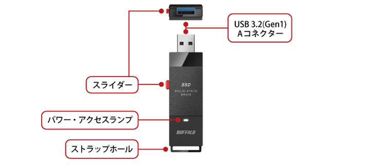 SSD-PUT500U3-B/N : 外付けSSD | バッファロー
