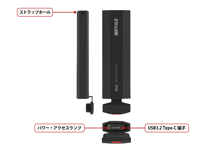 SSD-PHE1.0U3-BA : 外付けSSD | バッファロー