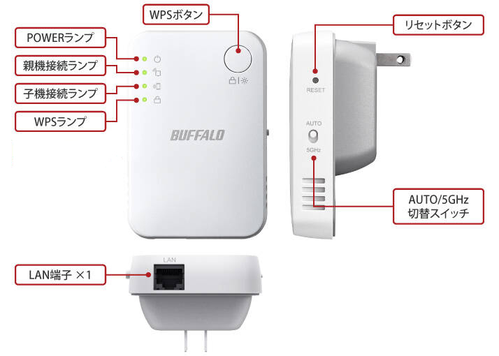 ひかりTV ST-3400 BUFFALO中継機 WEX1166DHPS2 WEX-1166DHP2 : Wi-Fi中継機 : AirStation | バッファロー