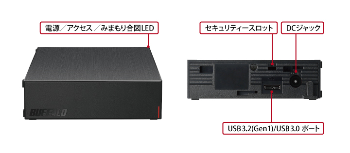 BUFFALO HD-NRLC2.0-B　USB3.1 外付HDD 2TB