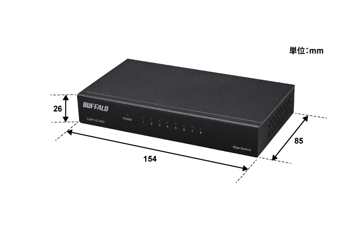 新着商品 LSW7-GT-8ESL_size.png? スイッチングハブ