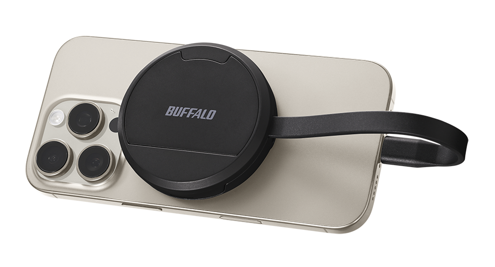 Magsafe対応でスマホの背面にくっつく