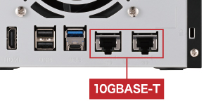 10GbE（10ギガビットイーサネット）を2ポート標準搭載