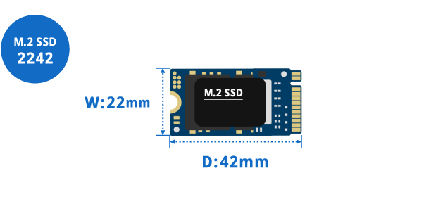 M.2 type2242｜22mm × 42mm