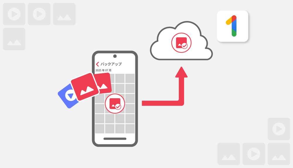 「Google One」でバックアップする