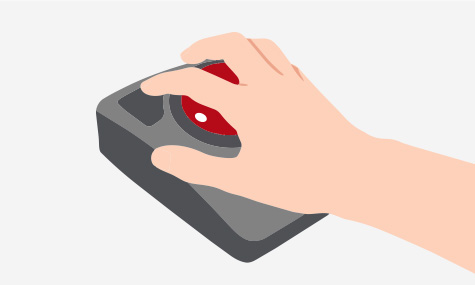 手のひらで操作するタイプのイメージ